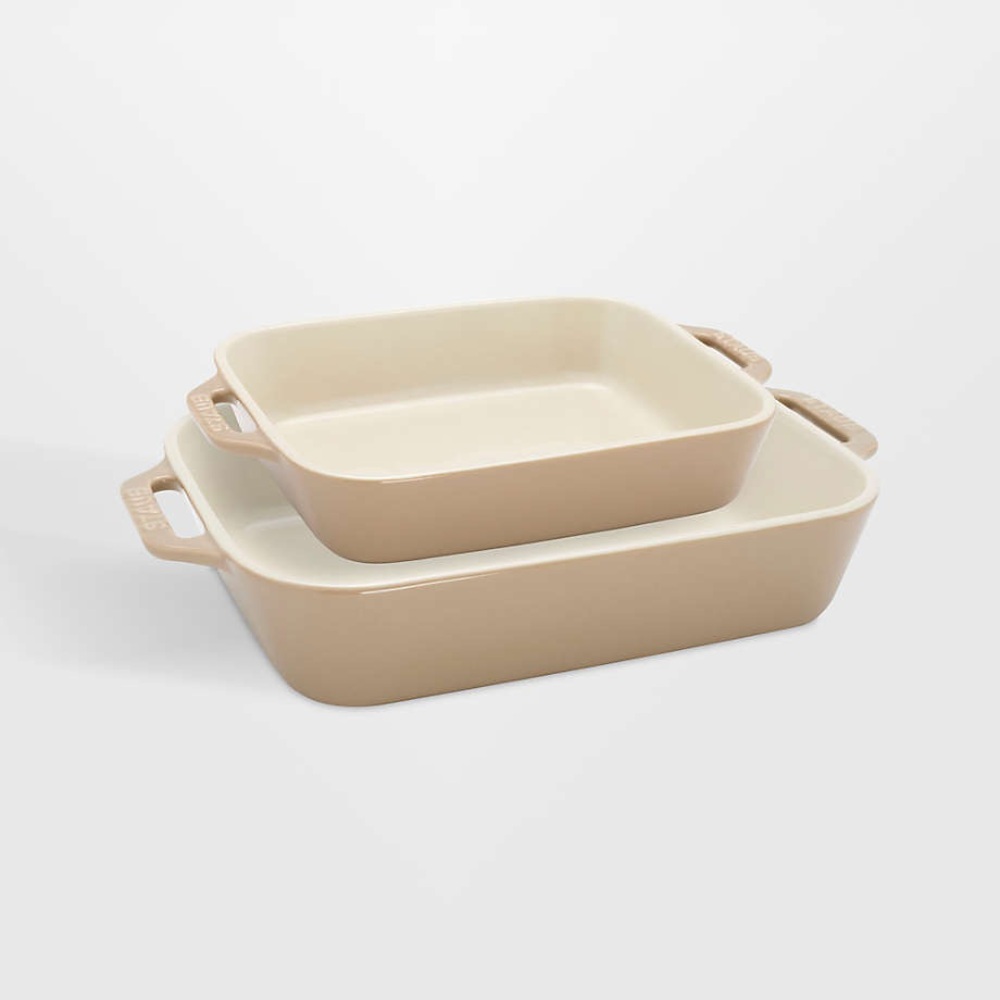 Staub Sesame 2-Piece Rectangular Baking Dish Set